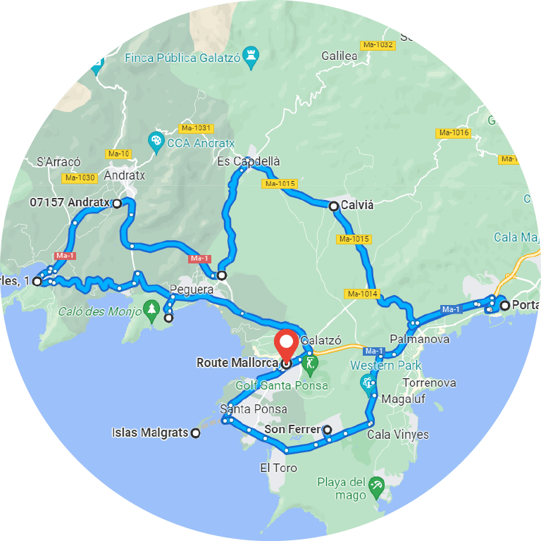 ausflüge santa ponsa mit dem auto | Route Mallorca